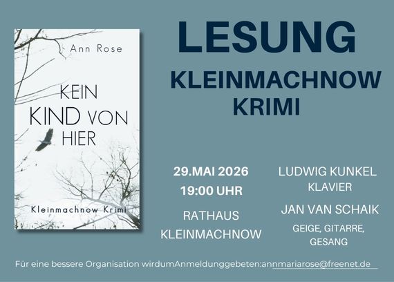 Lesung Kein Kind von hier von Ann Rose